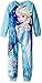 Disney Girls' Big Girls' Frozen Elsa Minky Blanket Sleeper, Blue, 8