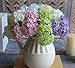 FatColo(R) Lovely Mini Hydrangea Artificial Fake Plastic Silk Flower for Bouquet, Home Decorative, Weddings, Wreaths, DIY Crafts - Set of 12 Blue