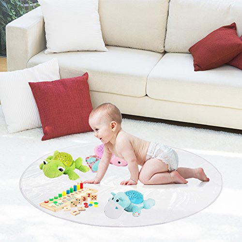 Foerteng Splat Mat Children's Dining Chair Pad Dirt-proof Outdoor Ground Mat Transparent Easy To Clean Play Mat