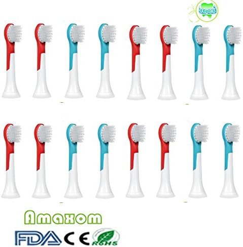 Amaxom Premium Replacement Toothbrush Heads for Philips Sonicare for Kids Standard Size Toothbrushes HX6034(HX6032/94),Ages 4-7, 16 Count(4-pack).