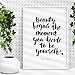 Coco Chanel quote Typography Poster Beauty Begins the Moment You Decide to Be Yourself Wall Decor Motivational Print Inspirational Poster Home Decor
