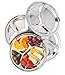 Happy Tiffin STAINLESS STEEL Plates, 4-Pack 9.5