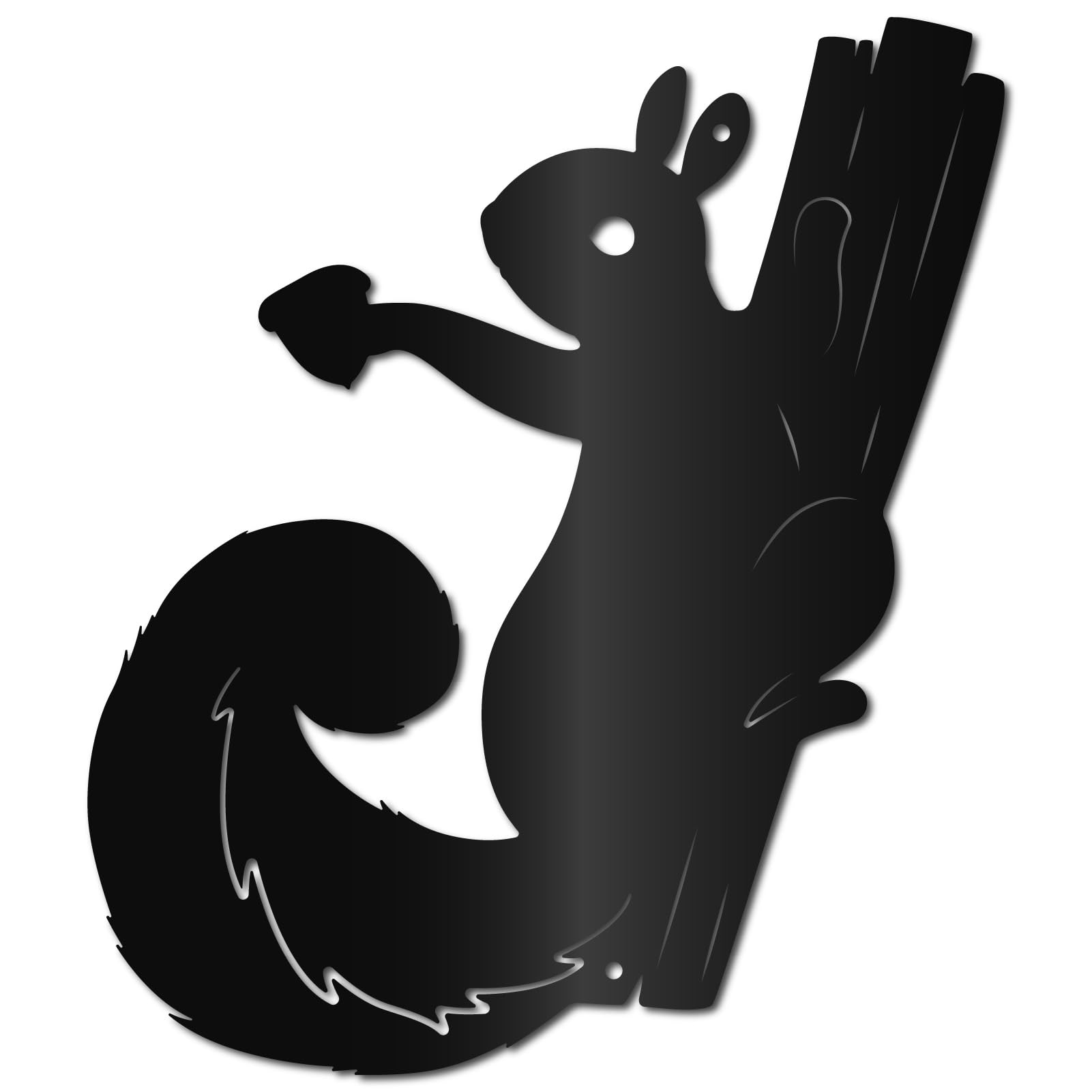 CREATCABIN Metal Squirrel Wall Decor Black Wall Decor Animal Sculptures Wall Hanging Decor Squirrel on Tree Branch Wall Art for Home Office Living Room Bedroom Indoor Outdoor Decoration 11.8x10Inch