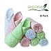 Baby Washcloths Natural Organic Bamboo Baby Face Towels - Reusable and Extra Soft Newborn Baby Bath Washcloths - Suitable for Sensitive Skin Baby Registry as Shower Gift Set (Colorful towels-9pack) primary
