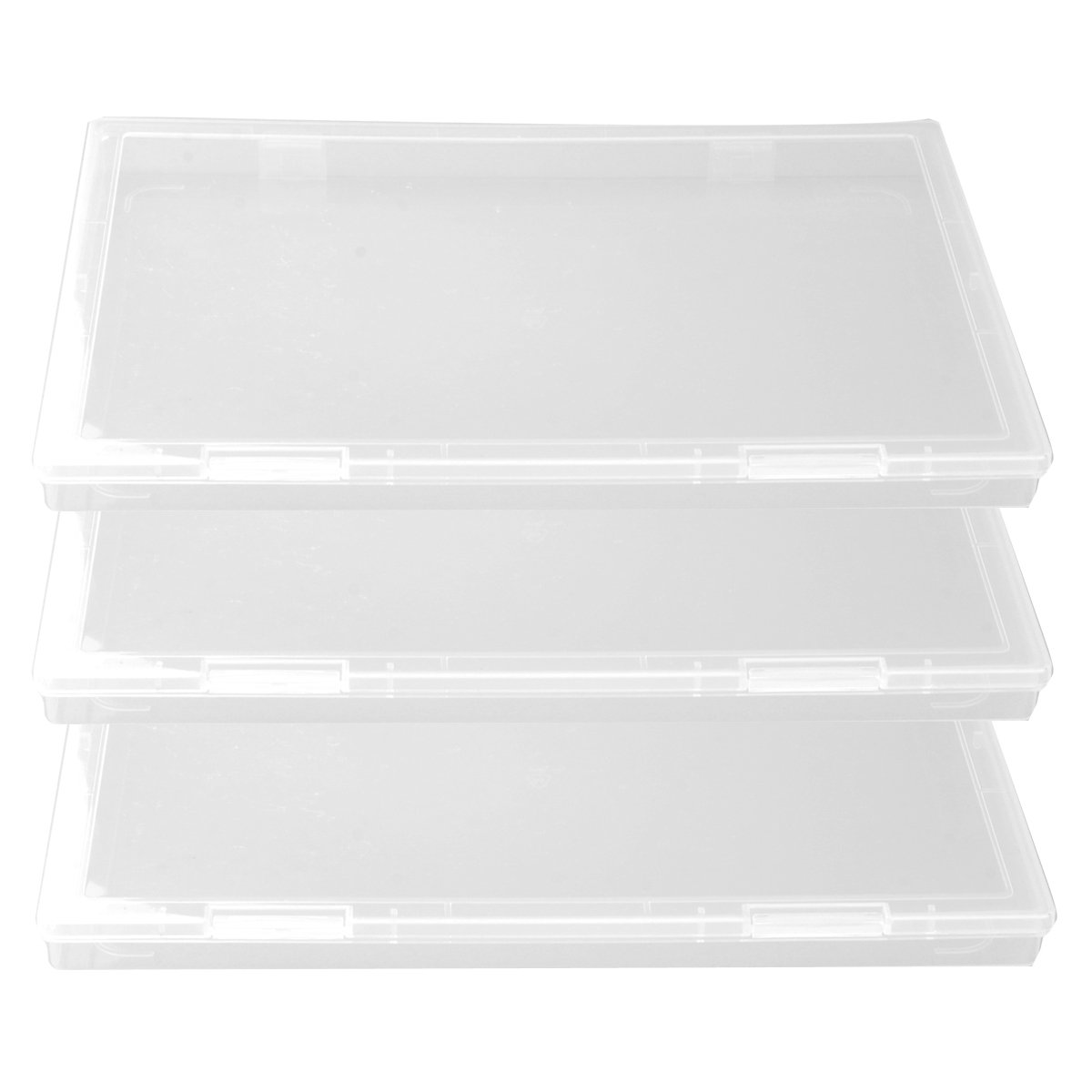 Generic A4 Clear Plastic Paper File Box Document Storage Organizer