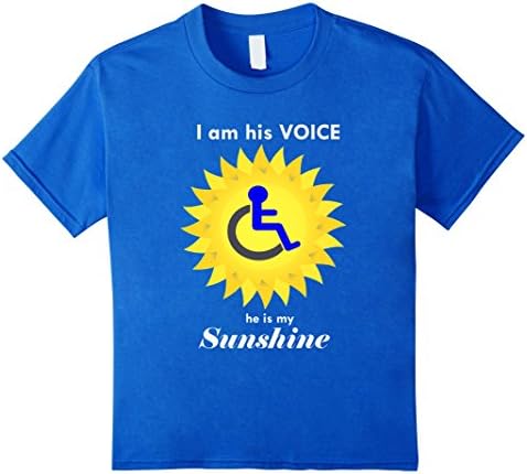 unisex-child Special Needs Boy in Wheelchair Sunshine Mom or Dad T-shirt 8 Royal Blue