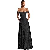 VWIBK Off Shoulder Bridesmaid Dresses for Women Long Floral Cowl Neck Formal Evening Gowns