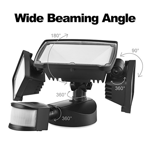 39W LED Security Lights Motion Outdoor 3000 Lumen 5000K BBOUNDER Motion Sensor Lights Waterproof IP65 ETL Certificated 3-Head Adjustable Flood Light for Entryways Stairs Yard and Garage - Thumbnail 5