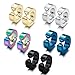 AmpleLove Non Pierced Earrings for Men Fake Hoop Earrings Stainless Steel Clip On Huggie Set