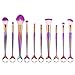 Beauty Cosmetic Tools, UPLOTER 10pcs Mermaid Makeup Brush Set Synthetic Foundation Blending Blush Eyeliner Face Powder Brush Makeup Brush Kit