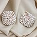 Ikevan 2017 New Fashion Women's 1 Pair Fashion OL Style Women Stud Earrings Pearl Rhombus Crystal Rhinestone