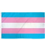 Transgender Flagge 3x5 Fuß – UV-beständig, Polyester, Mit Messingösen (rosa, Blau, Weiß)