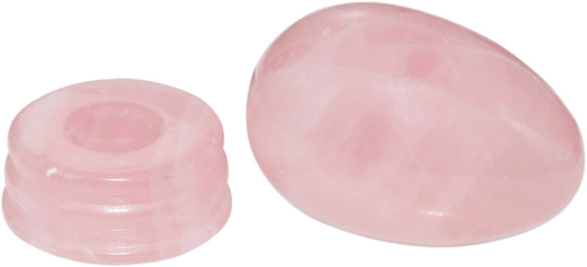 Shanxing Rose Quartz Crystal Egg with Stand,Carved Stone for Crystals Healing Reiki Decoration - Image 3