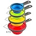 Nlife 8pcs Collapsible Silicone Measuring Cups Measuring Spoons Perfect for Pet Food, Coffee, Supplements, Flour, Grains, Lentils, Spices, Honey, and Liquids