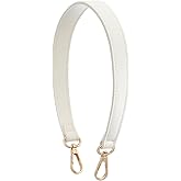 Classicseali Short Purse Strap,PU Leather Purse Straps,1 In Wide 19 In Long Purse Shoulder Strap Replacement,Shoulder Bag Strap with Swivel Clasps,for Handbags Purse Shoulder Bag Making Supplies,White