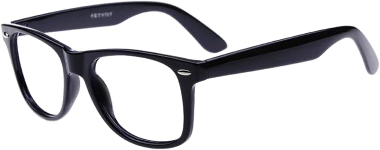 Vintage Hipster Blue Light Blocking Computer/Gaming Readers Glasses Anti Glare Anti Eyestrain Clear Lens Visual Color Real,0.00,No Magnification (Black)