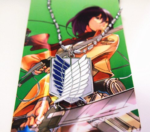 Shingeki no Kyojin Attack on Titan Cosplay Scouting Legion Necklace Blue