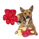 Dog Food Treat Dispensing Boredom Interactive Game Puzzle Training Finder Toys, iMichelle Paw Hide Treats Toy Slow Feeder Bowl Helps Prevent Bloating/Upset/Diarrhea, Entertaining and Brain-Engaging