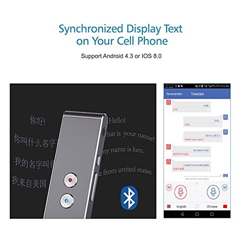 M3M Portable Intelligent Speech Translator For Learning Travel Business Meetings In Two-Way Real-Time Multi-Language Translation - Thumbnail 4