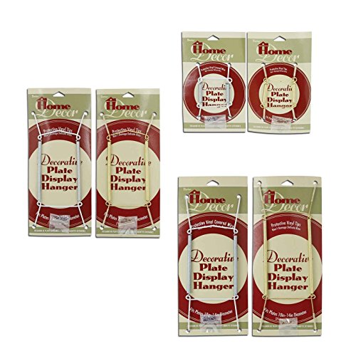 White 7.5 to 9.5-inch Expandable Plate Display Hanger for Home