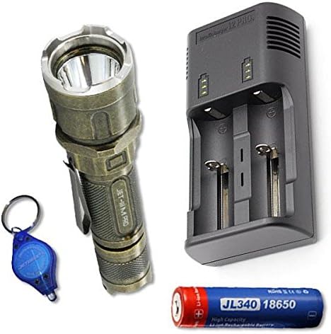 Combo: JETBeam 3M Pro Retro Flashlight 1100Lm w/Jetbeam I2 Charger &amp; 3400mAh 18650 Battery w/ Exclusive Jetbeam Keychain Light