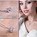 JIAEN S925 Sterling Sliver Plated Base Necklace Love Cube Zircon Pendant Necklace Short Paragraph Clavicle Chain,Necklace Charm,Necklace with CZ Pendant for Women