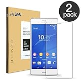 [2-Pack] aiMaKE Premium Tempered Glass Screen Protector for Sony Xperia Z3 - Transparent (0.33mm HD Ultra Clear)