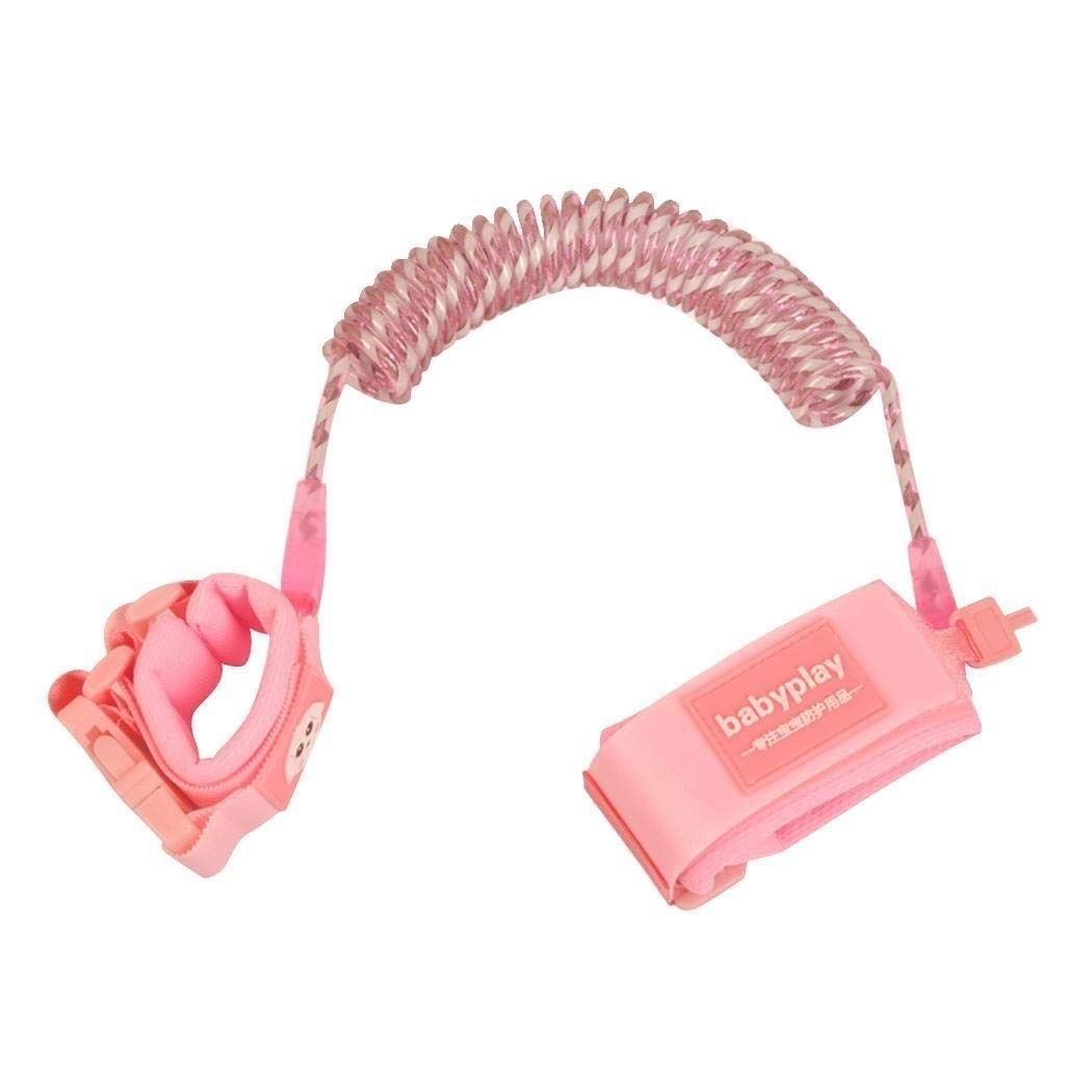 HUANJIA Baby Safety Anti Lost Wrist Link, Unlock with Key，Toddler Safety Wrist Link (Pink) 1.5m/2m/2.5m/3m (Size : 2m)