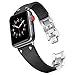 Secbolt 40mm/38mm Leather Bands Compatible with iWatch Band Series 4/5/6 40mm, Series 3/2/1 38mm, Handmade Vintage Leather Bracelet, Black