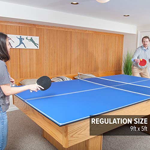 JOOLA Tetra 4 Piece Ping Pong Table Top for Pool Table Includes