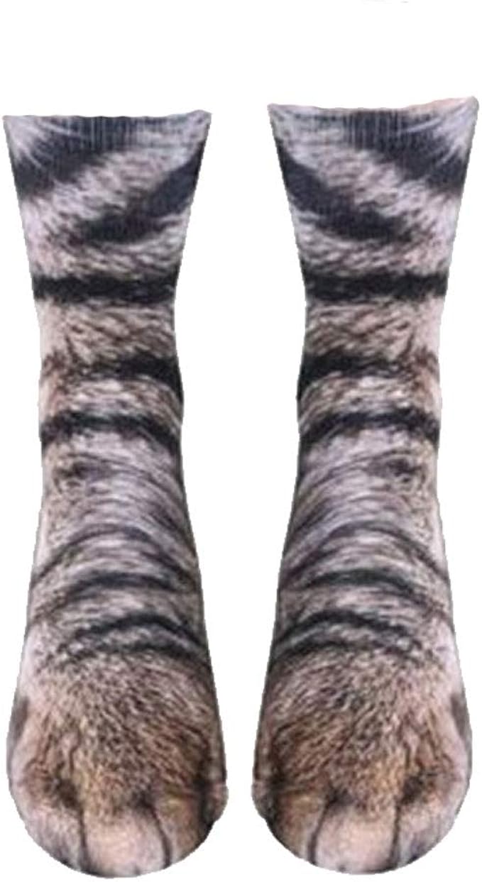 Unisexe Drole Animal Patte Motif Chaussettes 3d Patte De Chat Pieds Imprime Animal Mi Chaussettes Pour Hommes Femmes Amazon Fr Vetements Et Accessoires