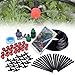 MIXC 1/4-inch Drip Irrigation Kits Accessories Plant Watering System with 50ft 1/4' Blank Distribution Tubing Hose, 20pcs Dripers, 19pcs Barbed Fittings, Support Stakes, Quick Adapter, Model: GG0C