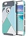 iPhone 6s Case, iPhone 6 Case Mint, ULAK Colorful Series Slim Hybrid Dual Layer Scratch Resistant Hard Back Cover Shock Absorbent TPU Bumper Case for Apple iPhone 6/6s 4.7 inch(Mint Geometric Marble)