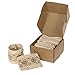 Lings moment Handmade Burlap Napkin Rings Set of 6 for Rustic Vintage Theme Wedding Party Holiday Dinner Kitchen Table Accessories
