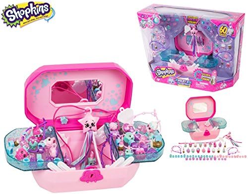 NEW! Shopkins - JEWELRY BOX COLLECTION - Over 60 Pieces, 18 Exclusive Shopkins Charms and 40 Beads, Exclusive Zara Star Pendant. Everything You Need to Design Your Own Shopkins Jewelry!