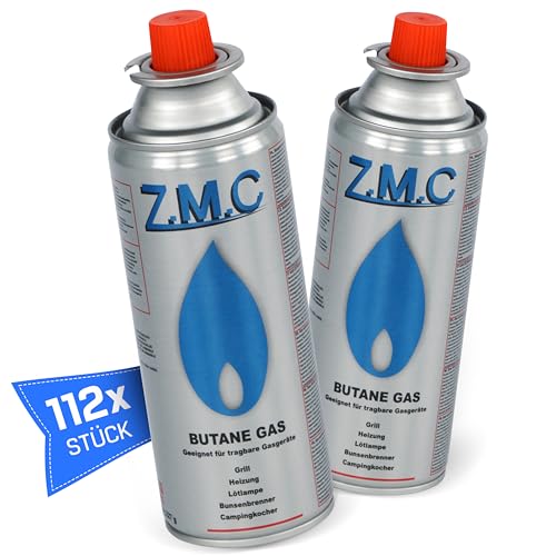 Z.M.C 112x Butan Gaskartuschen 227g MSF-1a Bajonett EN417 für Campingkocher