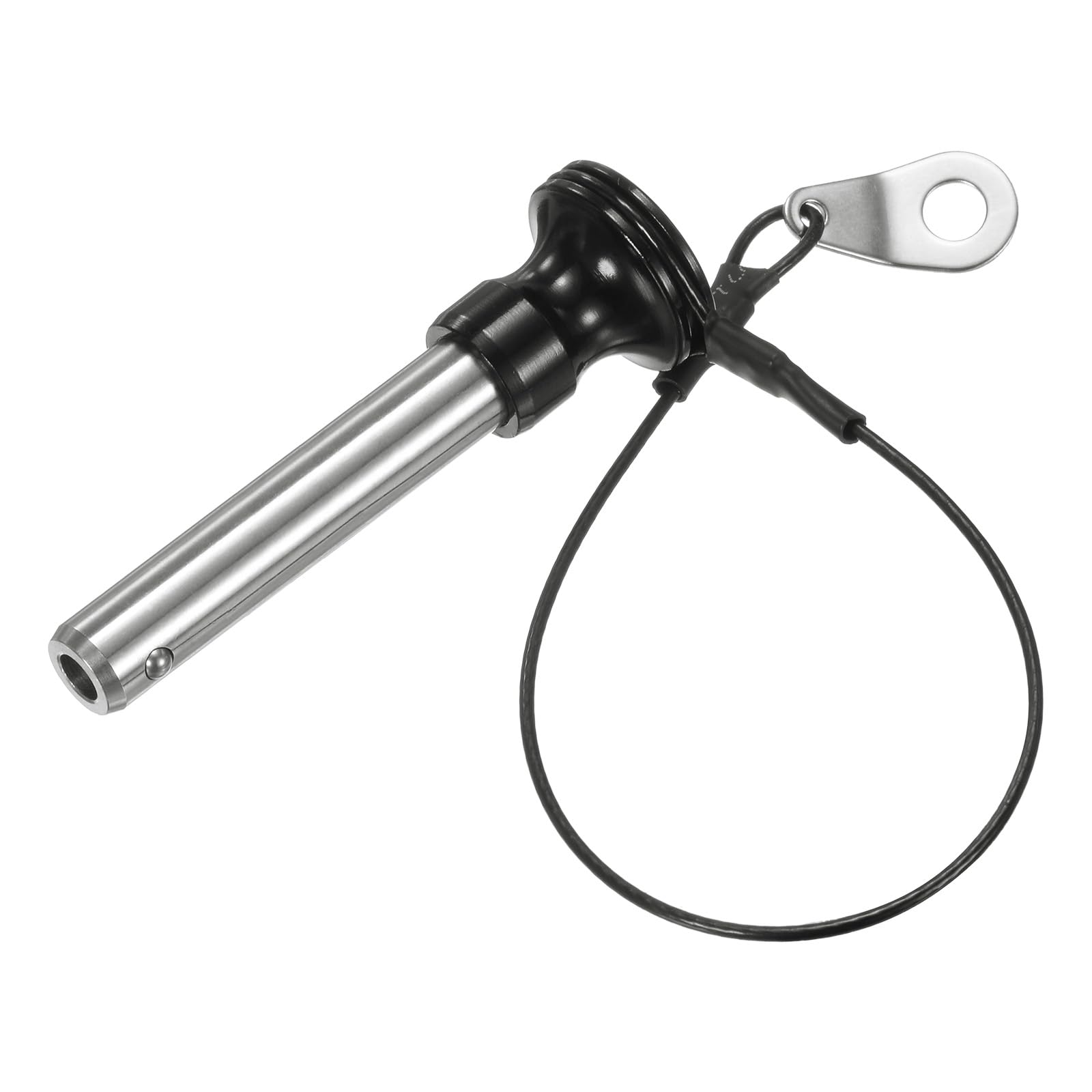 M METERXITY Ball Locking Pin, 25/64" [10mm] Dia., 1-5/8 [41mm] Usage Length Push-Button Quick Release Pins W Lanyard Cable for Speaker/Aviation/Gym/Machine [304 Stainless Steel]