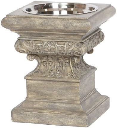 Unleashed Life Adour Collection Raised Feeder in Aged Stone Finish, Large by Unleashed Life