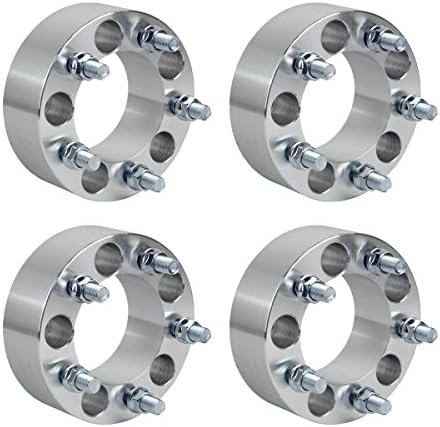 Wheel Spacers For Jeep, RACPLUS 4PCS Wheel Spacers 2 inch 5x4.5/5x114.3 Wheel Spacers Wheel Adapters For Jeep Wrangler Cherokee Liberty Grand Cherokee Comanche (1/2"x 20 studs, 87.1mm Bore)