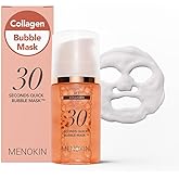 MENOKIN 30 Seconds Quick Bubble Mask [LIFT] - [Collagen] & Niacinamide in Micro-bubbles for Anti Aging, Boost Elasticity, Fine Lines, Korean Glass Skin Care Essential, 50 Uses, 2.36 fl.oz