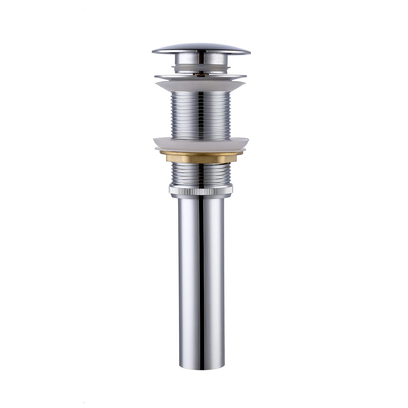 Oil Rubbed Bronze Pop-Up Drain Stopper For Vessel Sinks - No Overflow, Fits 1-1/2" To 1-3/4" Drain Holes
