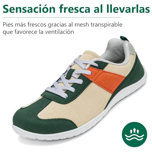 SAGUARO Zapatillas Barefoot Hombre Calzado Minimalistas con Puntera Ancha para Uso Diario, Talla 39-48