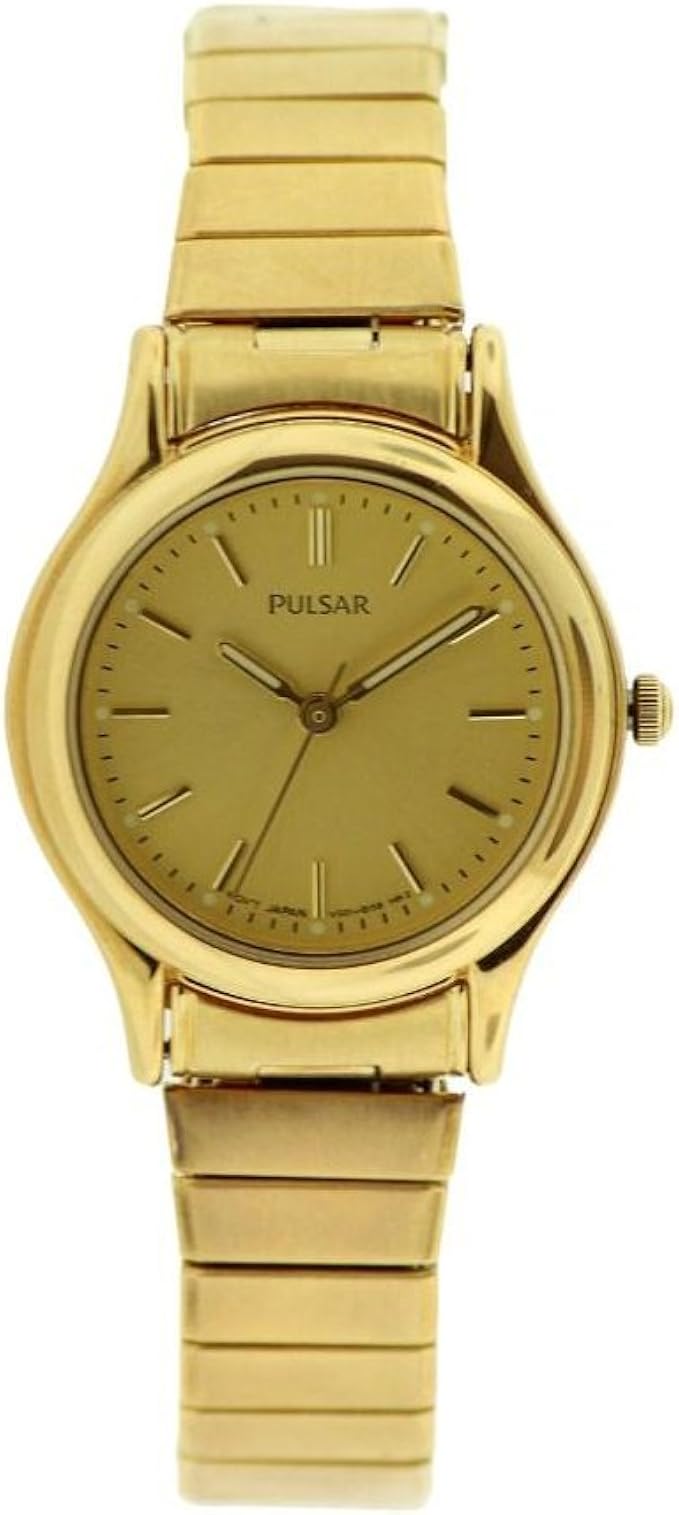 Pulsar 3Hand GoldTone Expansion Band Women's watch 