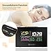 Digital Alarm Clock with Thermometer&Hygrometer Function, Temperature&Humidity Display, with Weather Forecast Station Function, LED Color Backlit Display, Black