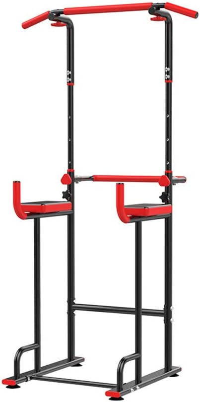 Multifunctional Workout Station, Parallel Dip Station Bars Cross Training Fitness Home Gym Parallettes for Body Weight Workout Calisthenics, Red
