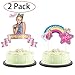 2 Pack Jojo Bow Cake Topper,Jojo Cupcake toppers Birthday Party Decoration for Kids