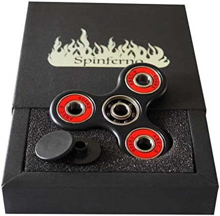 Spinferno Fidget Spinner Premium Quality Si3N4 Hybrid Ceramic Bearing - Ultra Durable Anti Stress and Anxiety (ADHD, ADD, OCD, PTSD) Focus Toy Extended Spin Time and NON-3D Printed EDC Toy