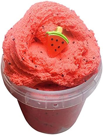 SKays Cute fluffy watermelon fruit slime silk foam coal mud clay putty fragrance DIY light soft mud decompression toy