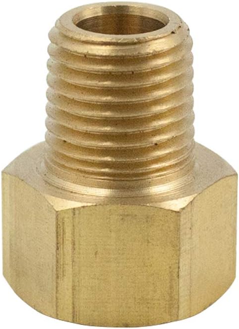 Legines Brass Inverted Flare Fitting, Brake Line Adapter, Male Connector, 3/16" Tube OD x 1/8" NPT Male, Pack of 2