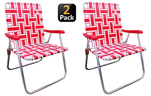 Outdoor Spectator (2-Pack Classic Reinforced Aluminum Webbed Folding Lawn/Camp Chair